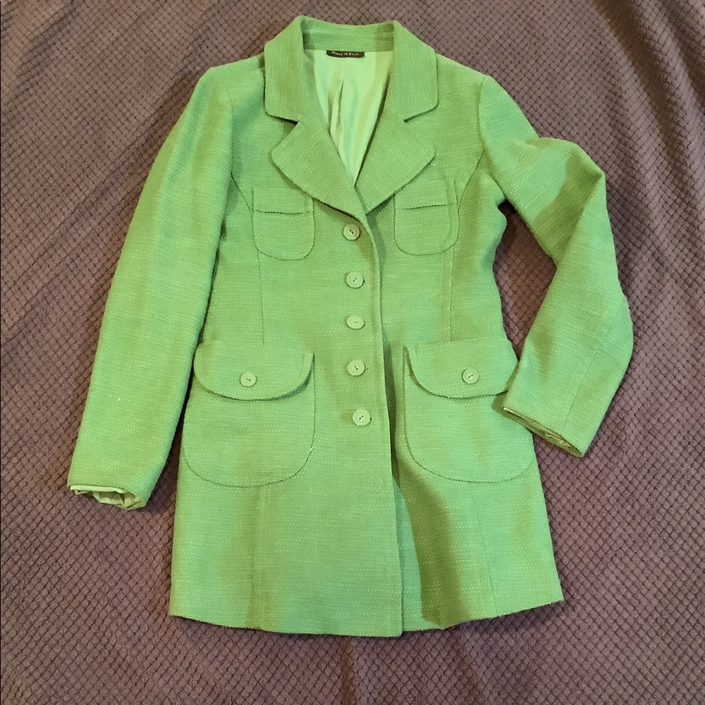 Dance In Paris Kelly Green Pea Coat